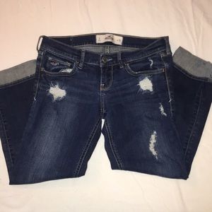 EUC Hollister Distressed Capris